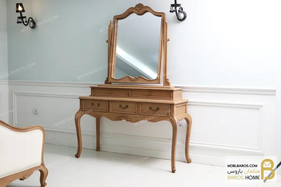 سرویس خواب چوبی کلاسیک و مینیمال مدل راشل کد ۷ خرید مبل باروس 7