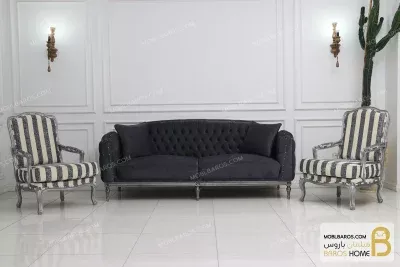 أريكة Karisma الكلاسيكية الجديدة مع الفردي الفرنسي ، شراء أريكة Baros 7