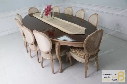 میز ناهارخوری کلاسیک و چوبی مدل لورنزو خرید مبل باروس 9