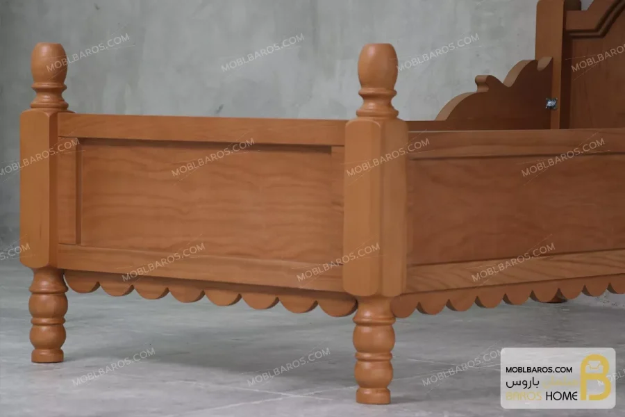 تخت خواب سیسمونی چوبی کلاسیک مدل دلیار moblbaros.com 6