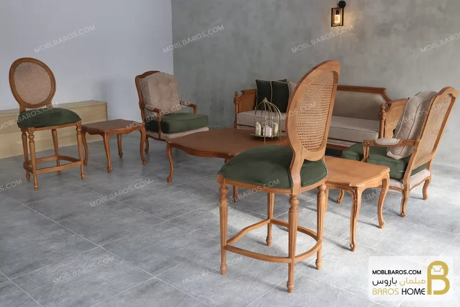 ست مبلمان نئوکلاسیک جدید مدل کاجی moblbaros.com 12