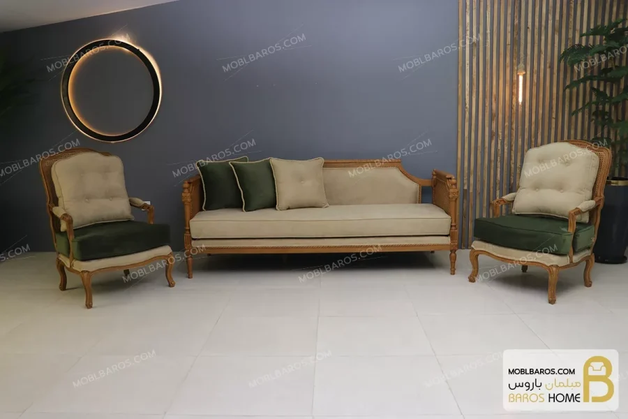ست مبلمان نئوکلاسیک جدید مدل کاجی moblbaros.com 7