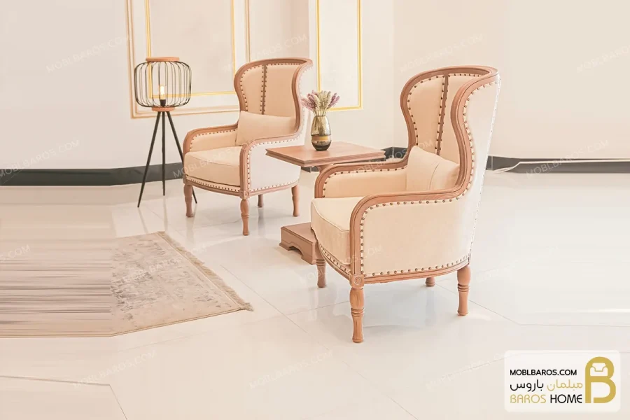 ست مبلمان چوبی کلاسیک و چستر مدل دایان کد۱ خرید مبل باروس 3