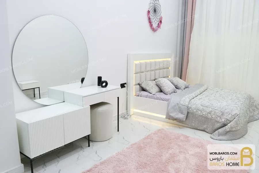 سرویس و تخت خواب دو نفره چوبی اسپورت مدل رادا خرید مبل باروس 3
