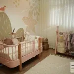 سیسمونی اتاق نوزاد رنگ صورتی مدل نیکا خرید مبل باروس 1