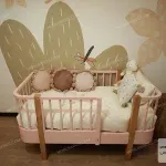 سیسمونی اتاق نوزاد رنگ صورتی مدل نیکا خرید مبل باروس ۳