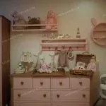 سیسمونی اتاق نوزاد رنگ صورتی مدل نیکا خرید مبل باروس ۷