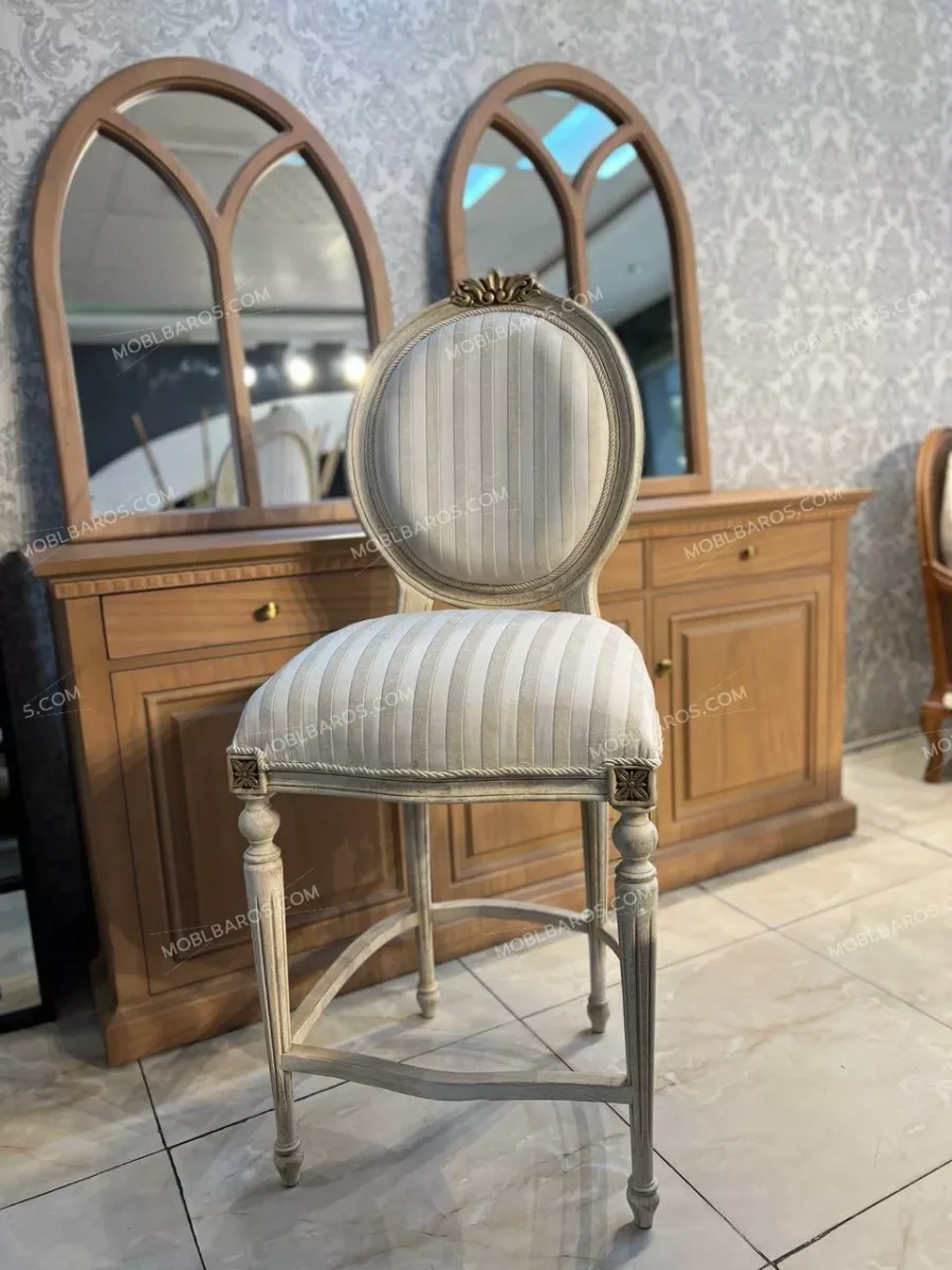 صندلی کانتر و آشپزخانه چوبی مدل لویی منبت خرید مبل باروس 2