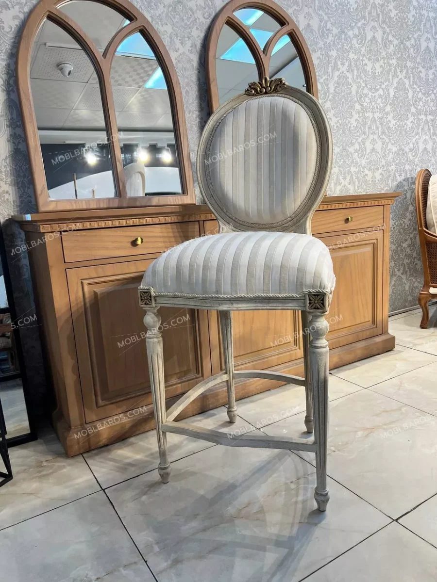 صندلی کانتر و آشپزخانه چوبی مدل لویی منبت خرید مبل باروس 4