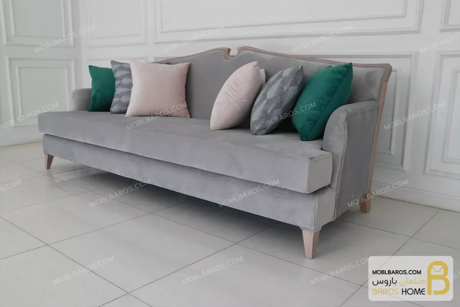 کاناپه و مبل کلاسیک چوبی جدید مدل سی سی خرید مبل باروس 2