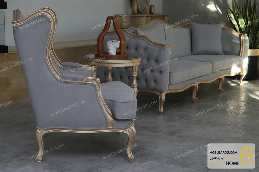 ست مبلمان کلاسیک ابزاری و جورجیا چستر جدید خرید مبل باروس 3