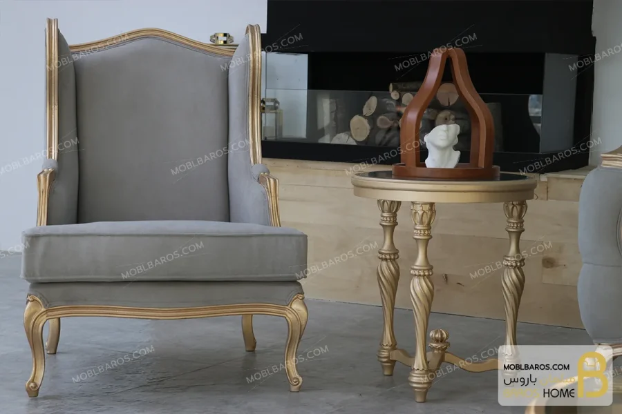 ست مبلمان کلاسیک ابزاری و جورجیا چستر جدید خرید مبل باروس 5
