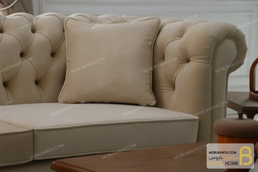 ست مبلمان کلاسیک ترکیبی مدل راشل پلاس و چستر کد ۴ خرید مبل باروس 6