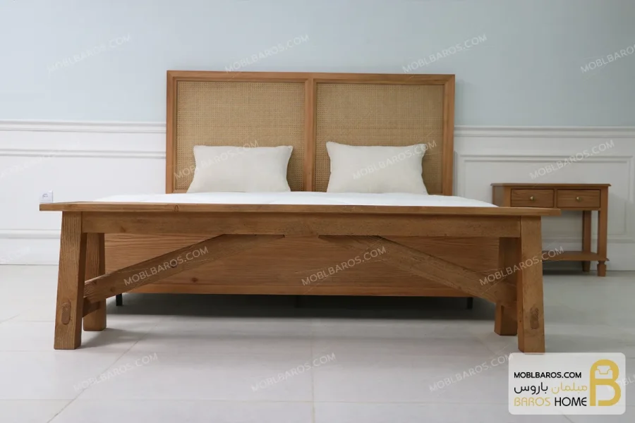 سرویس خواب دو نفره حصیری رونیا خرید مبل باروس 8