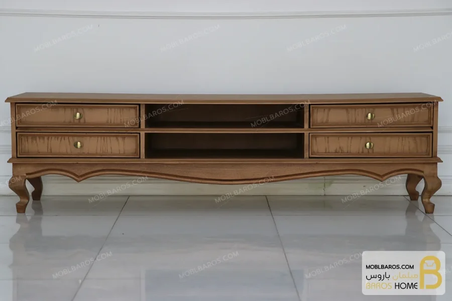 میز تلویزیون چوبی کلاسیک جدید مدل ابیگل کد 2 خرید مبل باروس 2