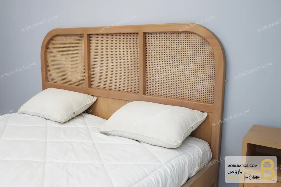 سرویس خواب دو نفره چوبی مینیمال کارمن خرید مبل باروس 4