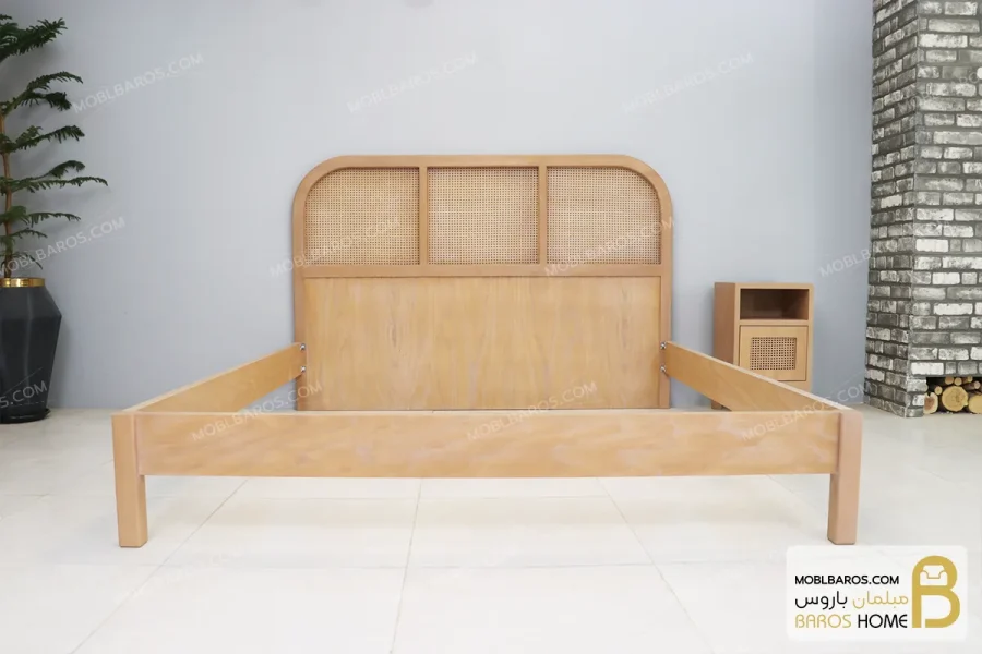 سرویس خواب دو نفره چوبی مینیمال کارمن خرید مبل باروس 5