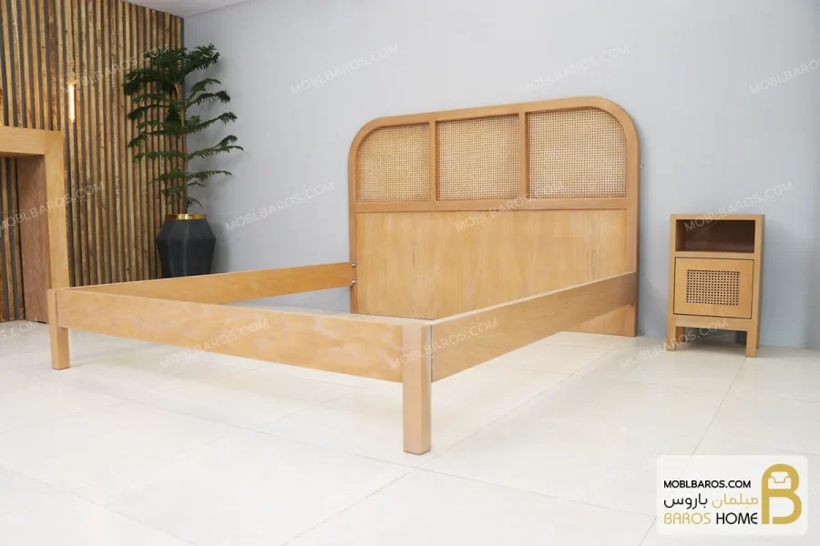 سرویس خواب دو نفره چوبی مینیمال کارمن خرید مبل باروس 6
