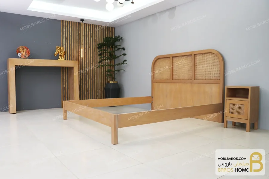سرویس خواب دو نفره چوبی مینیمال کارمن خرید مبل باروس 7