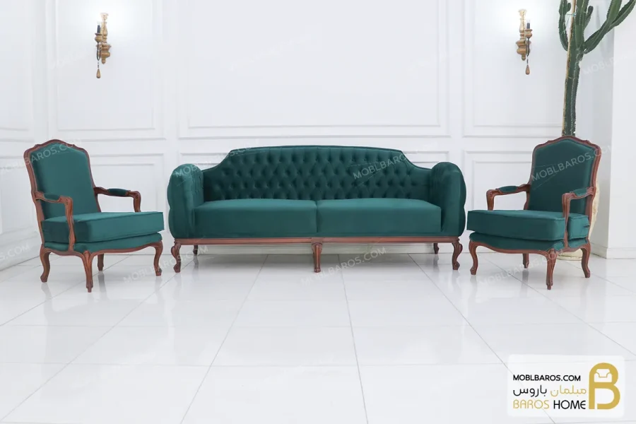 مبلمان ۸ نفره نئوکلاسیک ترکیبی کاریزما و ابزاری خرید مبل باروس 111 2