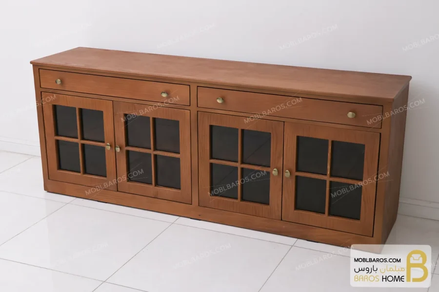 میز تلویزیون چوبی کلاسیک جدید مدل کلارا 1