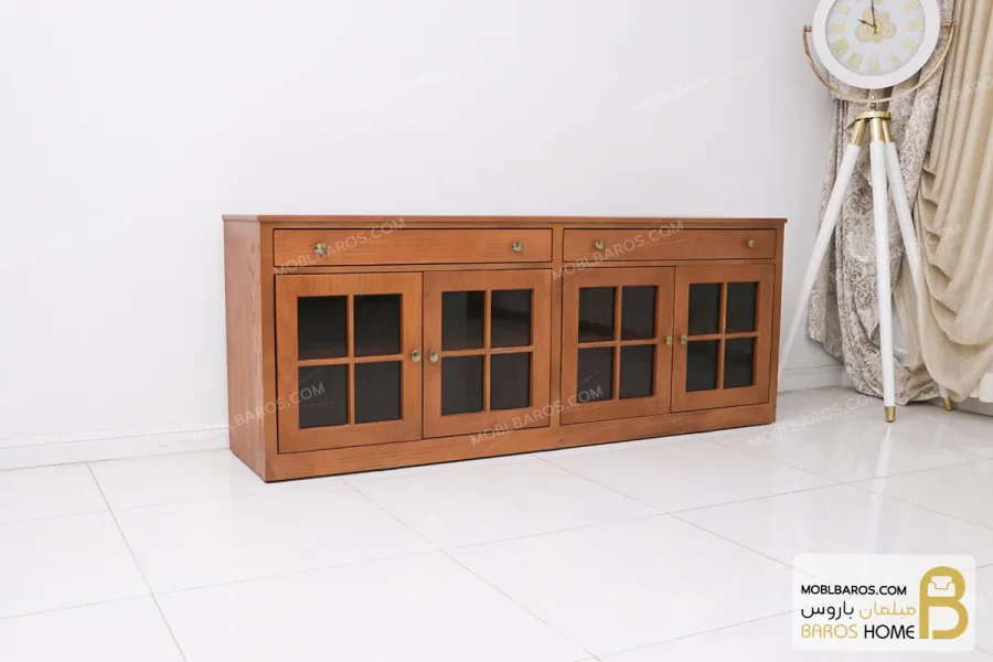 میز تلویزیون چوبی کلاسیک جدید مدل کلارا 2